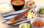 国産さんまの塩焼定食